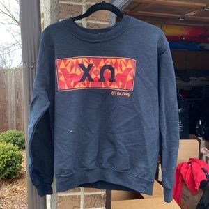 Black Chi Omega Let’s Get Derby Crewneck Sweatshirt